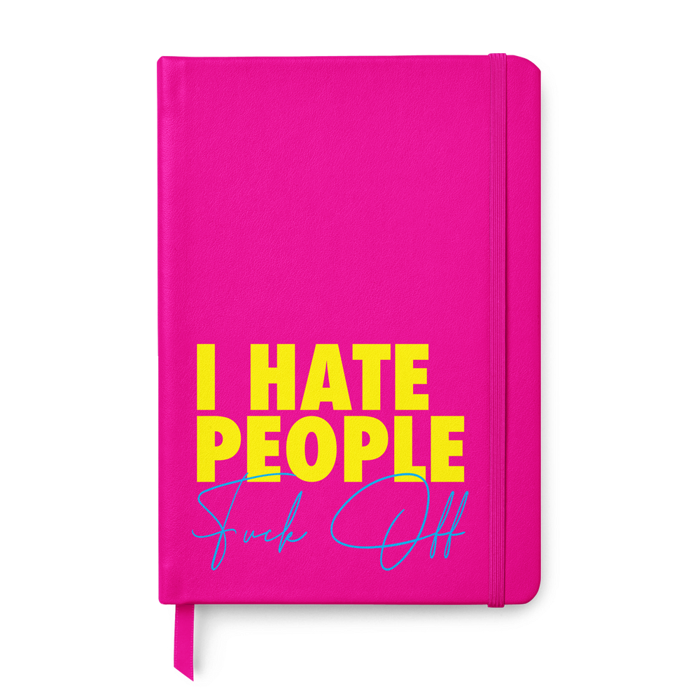 Hate People Fuck Off Leather Style Notebook #3 image